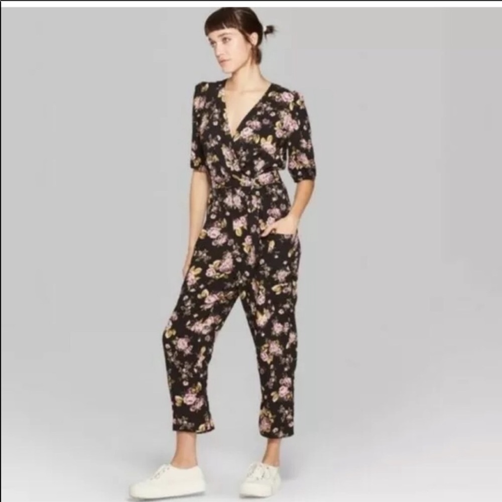 Flower Jumpsuit w/ Belt